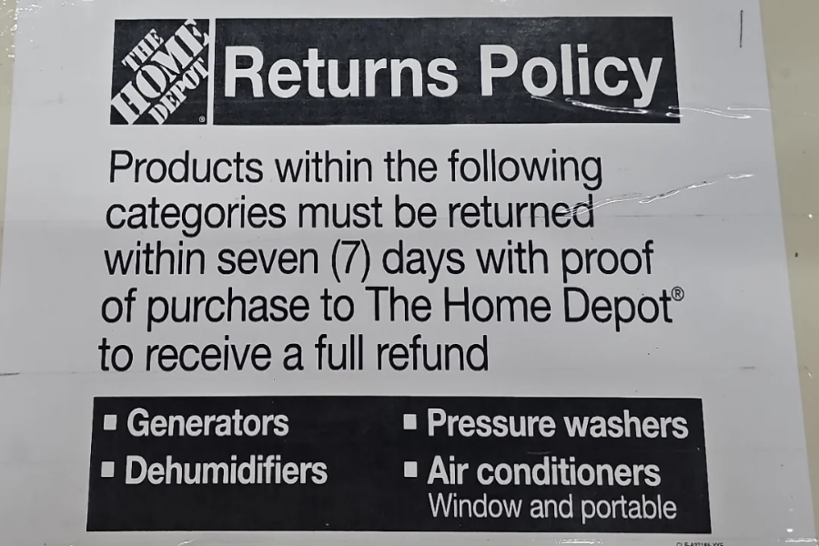 Homedepot Return Policy